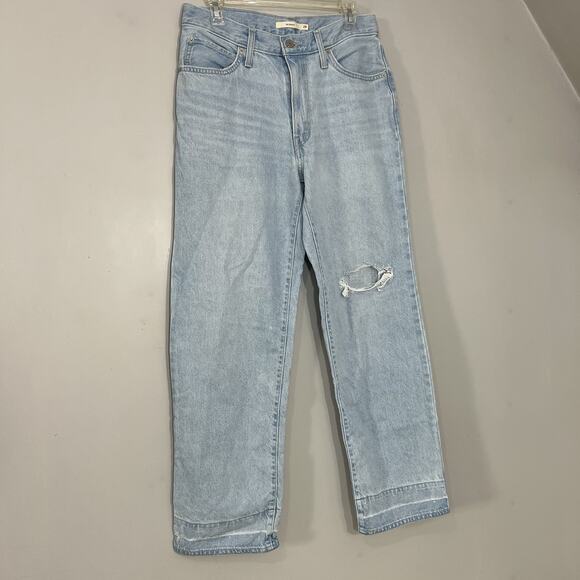 Levis Womens Y2K Style Mid Rise 94s Baggy Wide Leg Jeans Sz 29 Lightwash Skater - Picture 8 of 16